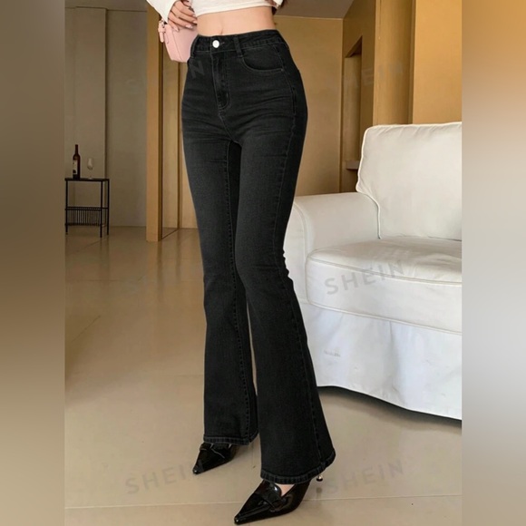 Black Flared Jeans - Picture 3 of 5
